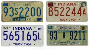 Vintage Indiana License Plates 1972 2003 2004 2006 Lot of 4 IN Tags Collectible